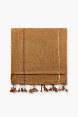 FOULARD À RAYURES AVEC LIN