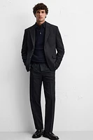 TEXTURED SUIT PANTS