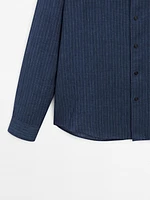 Chemise regular délavée en lin