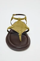 FLAT SUEDE SANDALS
