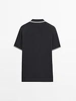 100% cotton knit polo shirt