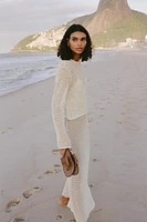 CROCHET LONG SLEEVE TOP