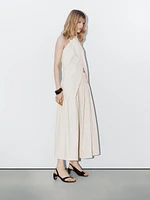 Jupe midi 100 % lin panneau - STUDIO