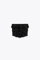 RUFFLED BANDEAU TOP