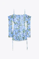 PRINTED TULLE DRESS
