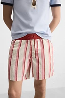 STRIPED LONG SWIMSUIT