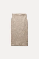 100% WOOL MIDI SKIRT