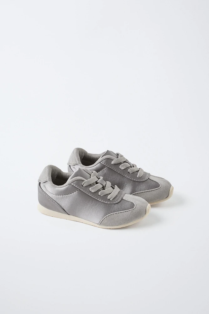 SATIN EFFECT SNEAKERS