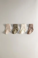 CHAUSSETTE POUR ENFANT MULTICOLORE (LOT DE 4)