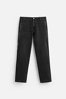 FLARED FIT ZIPPERED JEANS