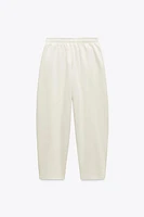 TAPERED PLUSH PANTS