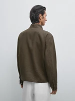 100% linen bomber jacket