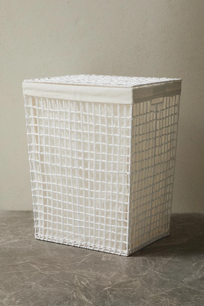PANIER À LINGE AVEC TISSU INTÉRIEUR