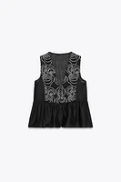 EMBROIDERED LACE BLOUSE