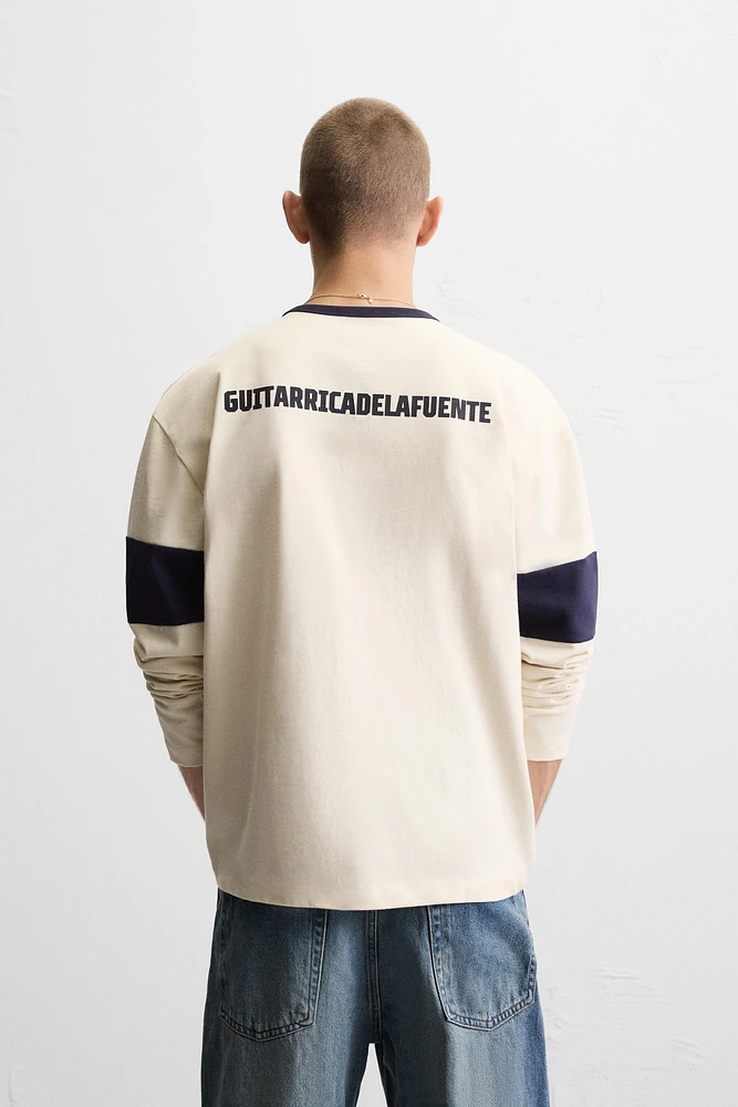 GUITARRICADELAFUENTE TEXT PRINT T-SHIRT