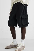 DENIM CARGO SHORTS