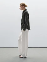 Flowing 100% linen shirt