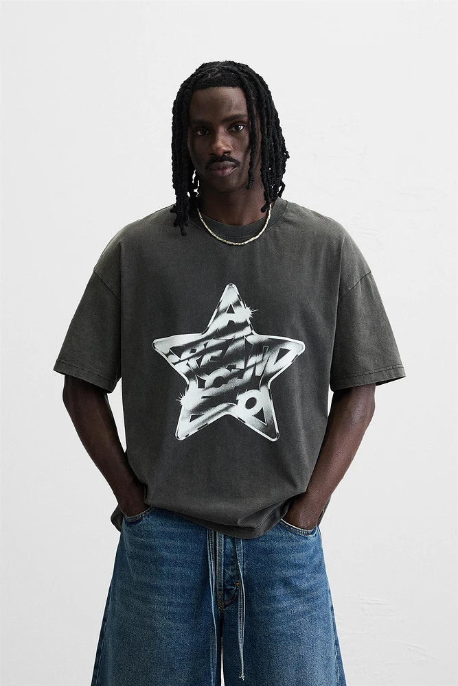 T-SHIRT DÉLAVÉ IMPRIM
