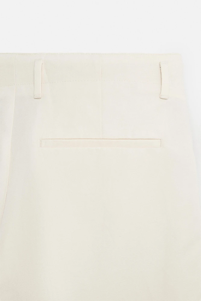 PLEATED SUIT PANTS