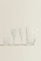 FLÛTE VERRE CRISTALLIN TAILLÉ
