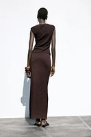 TEXTURED LONG SKIRT