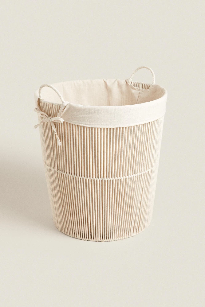 COTTON LAUNDRY BASKET