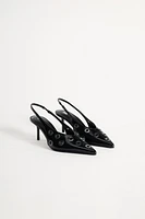 LEATHER SLINGBACK SHOE WITH EYELETS 50TH ANNIVERSARY