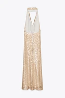 SEQUIN MIDI DRESS