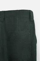 STRAIGHT FIT 100% LINEN PANTS