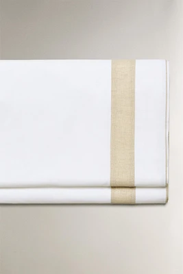 DRAP DE DESSUS COTON LISERÉ