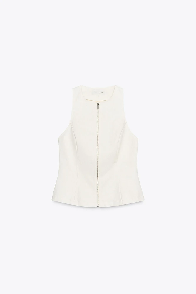 TOP EN DENIM ZIP ZW COLLECTION