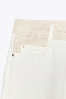 Z1975 HIGH-RISE MOM FIT JEANS WITH CONTRAST WAISTBAND