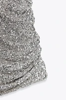 ROBE À PAILLETTES ET ÉPAULETTES ZW COLLECTION