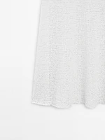 Jupe midi en maille de coton mélangé