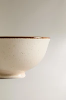 PORCELAIN MINI BOWL WITH ANTIQUE FINISH RIM