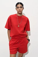 SHORT SLEEVE INTERLOCK SWEATSHIRT