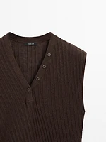 Top en maille fine 100 % lin