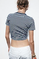 CROPPED STRETCH T-SHIRT