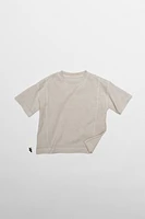 T-SHIRT TEINT EN PIÈCE LOGO BRODÉ