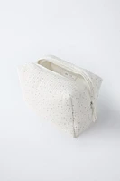 STARS PADDED TEXTURED TOILETRY BAG