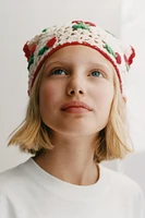 CHERRY CROCHET KNIT BANDANA