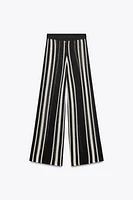 STRIPED LINEN KNIT PANTS