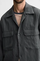 STRIPED FLOWY SHIRT