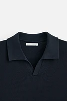 POLO EN MAILLE À TEXTURE