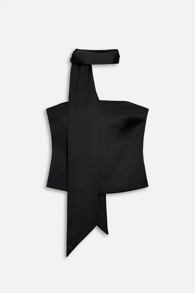 HAUT SATINÉ AVEC FOULARD 50E ANNIVERSAIRE