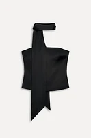 HAUT SATINÉ AVEC FOULARD 50E ANNIVERSAIRE