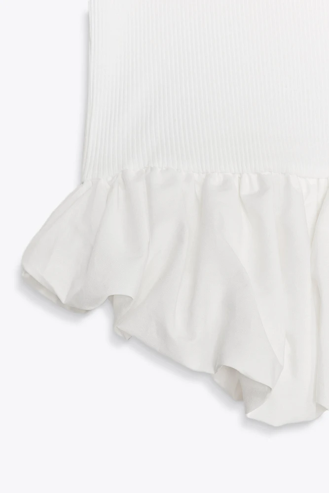 PEPLUM COMBINATION T-SHIRT