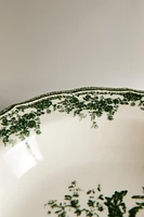 ASSIETTE CREUSE FAÏENCE FLORALE