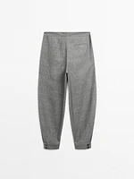 Pantalon balloon boutons
