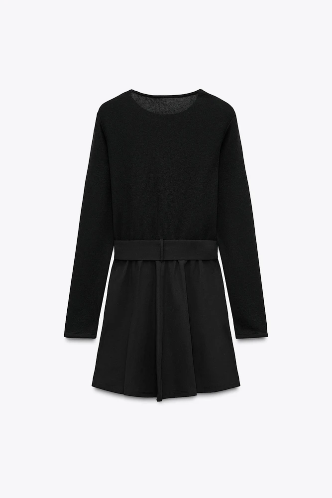 COMBINATION BELTED DRESS